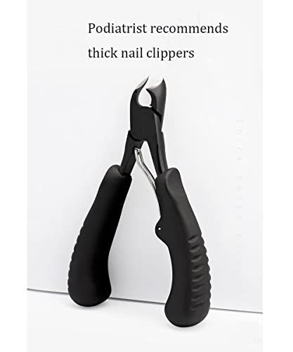 Toe Nail Clippers, Podiatrist Toenail Clippers for Seniors & Men Thick Toenails, Ingrown Toenail Treatment Tool & Pedicure Tools Black - Image 3