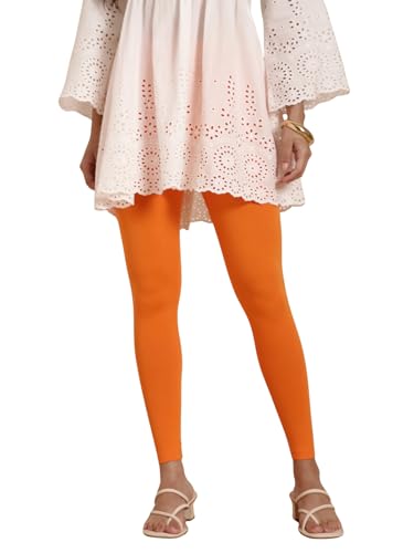 Image of TWIN BIRDS Super Stretchable Cotton Elasthane Fabric Ankle Length Leggings for Women