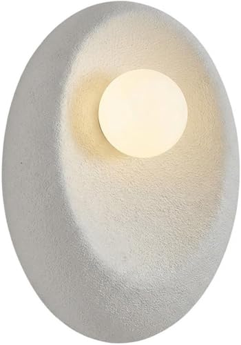 Hand Sculpted Plaster Wall Sconce Organic Textured Biomorphic Luminaire Artisanal Wall Light...