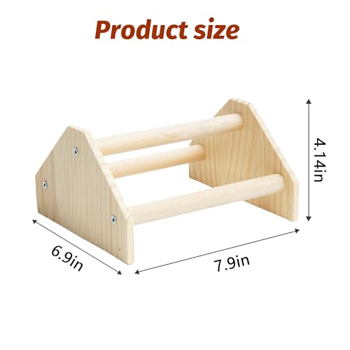 Image of Baby Chicken Perch Strong Pine Wooden Chick Jungle Gym Roosting Bar, New-gen Durable Chicken Perch Toys for Coop and Brooder 7.9 X 6.9 X 4.14'' Chicken Perch(Can be Used for Baby Turkeys)
