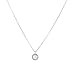 Jewigo Opal Necklaces for Women Silver Plated White Opal Pendant Necklace Dainty Round Opal Jewelry Gift