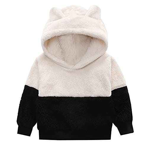 Kids Baby Girls Boys Fleece Thick Warm Hooded Outdoor Warm Pullover Tops Sweatshirts Clothes Toddler 4t Boys2