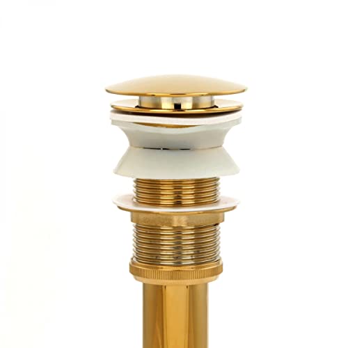 Renovator's Supply Pop-Up Sink Drain With Overflow Brass Gold Pvd #TOP3