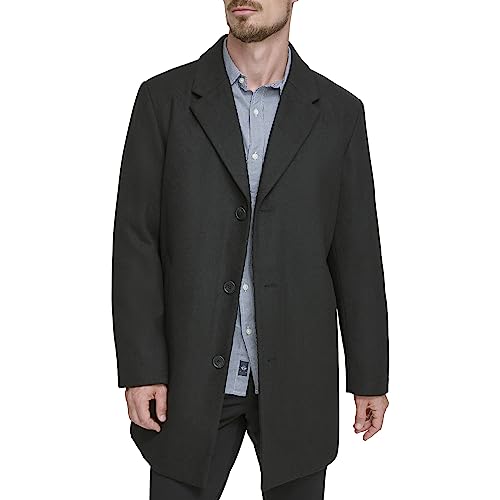 Image of DOCKERS Men's Henry Wool Blend Top Coat (Regular and Big & Tall Sizes)