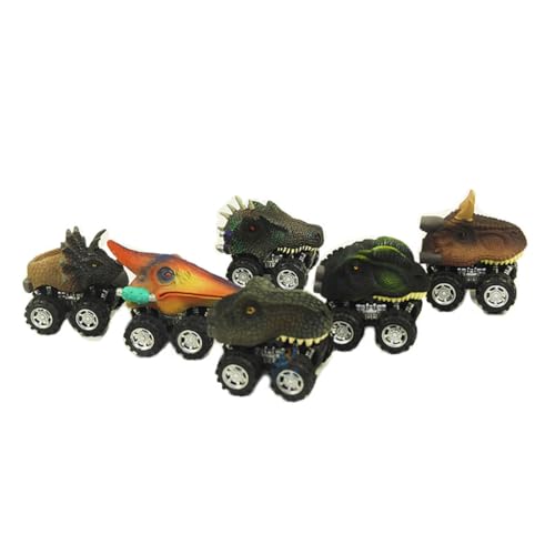 DIKACA 4 Piezas Coche de Juguete con Mini Coche de Juguete Modelo de Dinosaurio Juguete Educativo para Juguete de Aprendizaje temprano