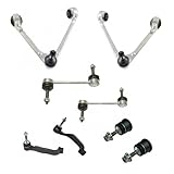 TRQ Front Steering & Suspension Kit Ball Joint Control Arm with Ball Joint Sway Bar Stabilizer Link Tie Rod Compatible with 2000-2002 Jaguar S-Type