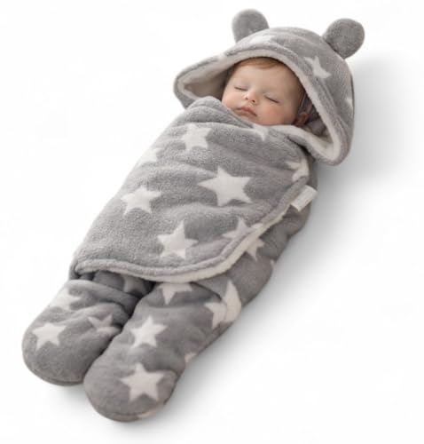 Image of BRANDONN Baby Blanket Newborn Gift Pack of Swaddle Wrapper, 0-9 Months, Length 68 cm x Width 68 cm