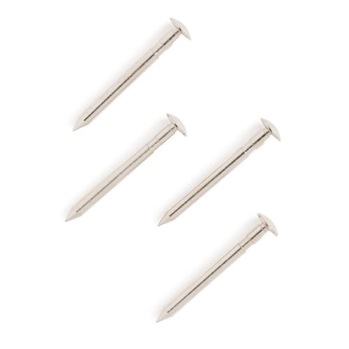 Pinewood Pro PRO Polished Speed Axles | Set of 4 Axles | Machined for derby car racing | Nickel-plated with 2 grooves and angled head | Minimizes friction for the fastest pinewood derby car