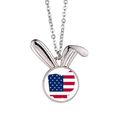 Collier avec pendentif lapin de l'Ohio hypoallergénique anti-noircissement