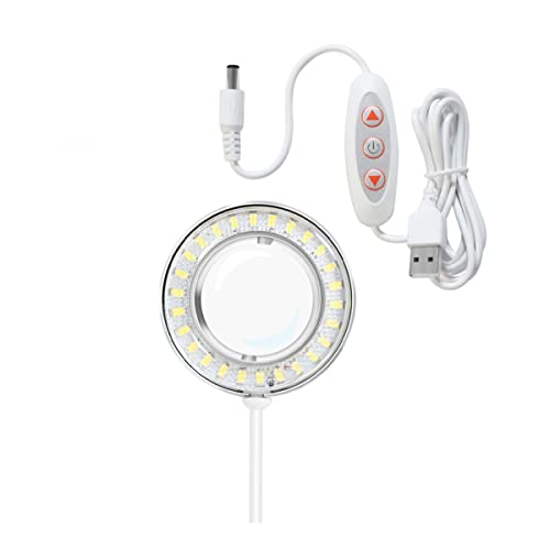 Microscope Adjustable 60 LED Ring Light Source Illuminator Lamp for Industry Video Stereo Microscope Lens Camera Magnifier USB Illumination