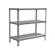 SimonRack Simonclick Metallregal, 3 verstellbare Regalböden, 200 kg Biegestelle, 900 x 1200 x 300 mm, Lagerregal, ohne Schrauben, Grau