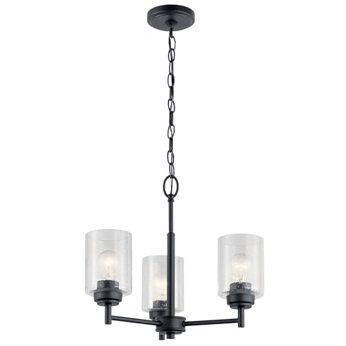 Lustre noir Winslow 3 lumières pour éclairer un grand salon sombre