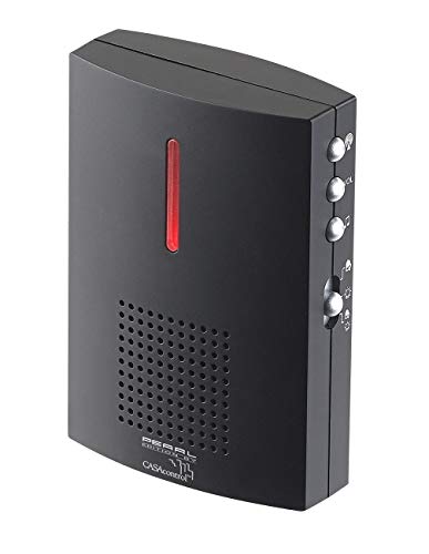 CASAcontrol Funkklingel: Funk-Türklingel, Licht- & Ton-Signal, 100 m Reichweite, WASSERGESCHÜTZT MIT IPX4, schwarz (Funkklingel Batterie… – Ansicht 2