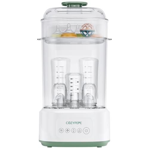 COZYPEPE Sterilisator für Babyflaschen mit Trockner,8 Min Dampfsterilisator