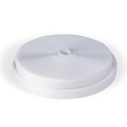 Borman 25M Cinta de tela pelo y gancho para coser blanco Hook y Loop tape Cinta de Gancho y pelo...