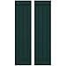 Ekena Millwork ARW103BB414X65FGH Americraft Four Exterior Real Wood Joined Board-n Shutters w/End Batten (Per Pair), 14"W x 65"H, Thermal Green
