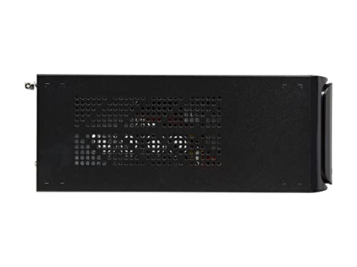 Gabinete Tower MI-008 Negro con Fuente de Alimentación ITX de 250 W y Conectividad SATA miniatura 4