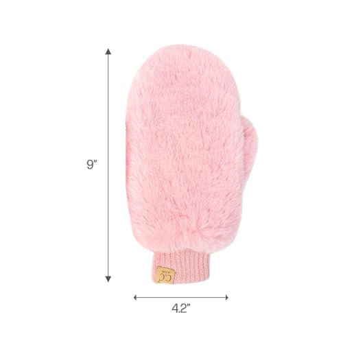 Image of C.C Kids Faux Fur Sherpa Lined Convertible Mittens