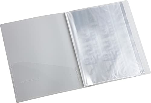 Image of Worldone A4 Size | Presentation Display Book File | Made of 1 mm Virgin PP Sheet | 60 Bound Top Loading Plastic Binder Sleeves | Ideal for Office, School & College | Grey (Pack of 1)