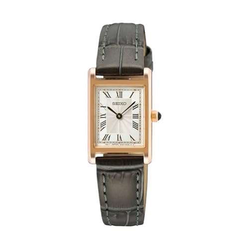 SEIKO Damen Analog Uhr mit Leder Armband SWR096P1