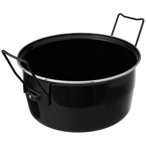 Freidora de acero esmaltado grande para evitar salpicaduras de aceite 5