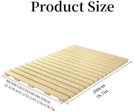 Mat Solid Wood Bed Boards Breathable Plate Foldable Plate Futon Frame FoldingFolding Floor Slatted Frame,Wood Roll-Type Slatted Bed Folding Bed Frame Pallet Bed Frame Breathable Bed Plate So