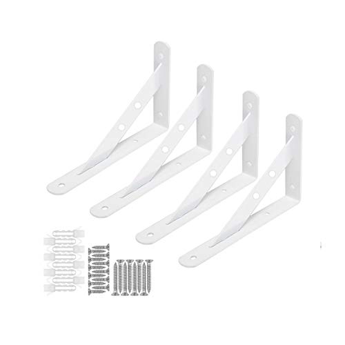 Gwolf Soporte estante montado pared,capa soporte triangular Soporte placa estante Soporte en ángulo recto Soporte almacenamiento Soporte carga fija Trípode soporte desmontable