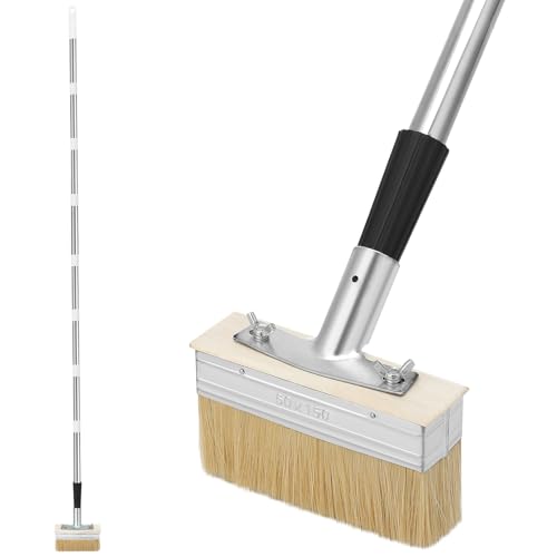 saerryor 5.5 Decking Paint Brush 70 Long Handled,150 * 50 cm Large Fence Paint Brushes Floor Oil Brush,Deck Stain Applicator Brush Paint Brush for Wood Masonry Deck Fence Wall Shed Floor
