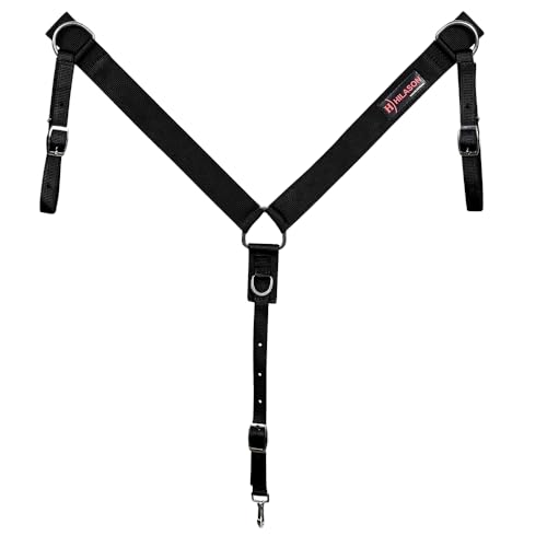 HILASON Western Horse Genuine Heavyduty Nylon Breast Collar Black