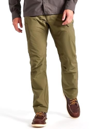 TRUEWERK Men's Work Pants - T2 WerkPant Technical Workwear, 44W x 34L, Olive
