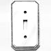 Omnia General Hardware 8004 S Omnia Beaded Switchplate Single Shaded Bronze