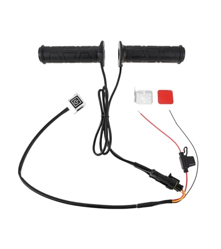 Gohantee 7/8 Heated Grips 12V Temperature Heating Handle ATV 3 Heat Settings Waterproof Heated Handbar Warmers Compatible with Yamaha Honda Kawasaki