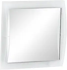 Espelho Portátil com Ventosa para Banheiro, Dupla Face, Giro 360°, 26,5 x 17,5 cm (Branco)
