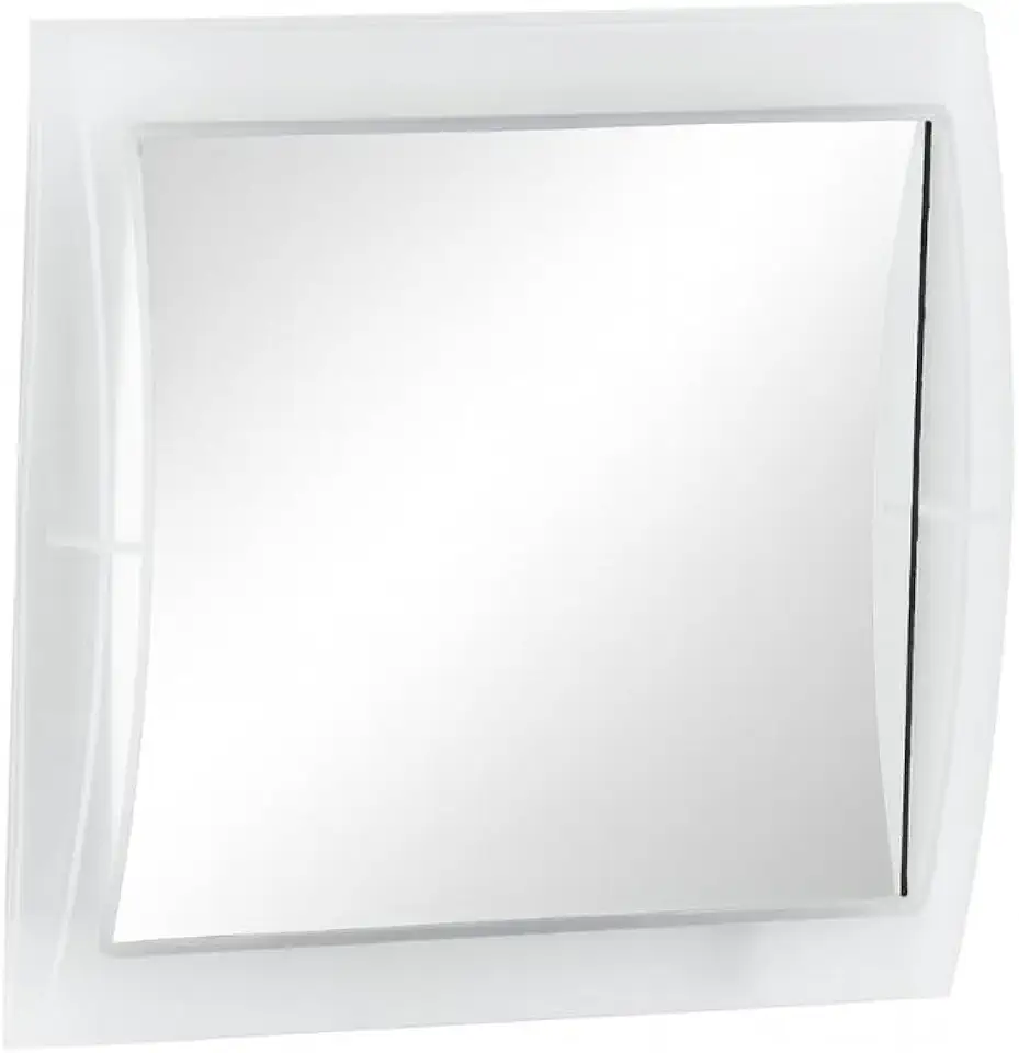 Espelho Portátil com Ventosa para Banheiro, Dupla Face, Giro 360°, 26,5 x 17,5 cm (Branco)