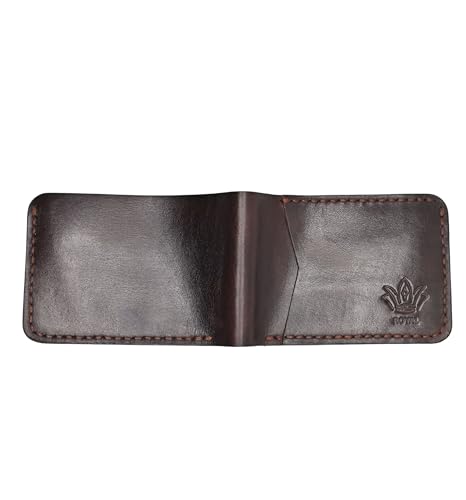 ROYAL Hand Made Leather Front Pocket Wallet (Dark Brown)4