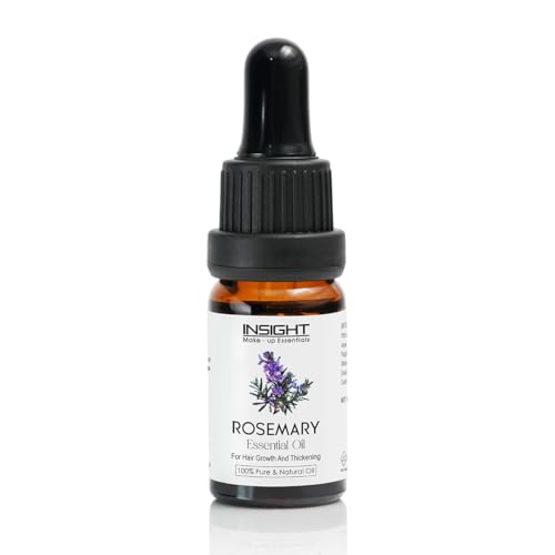 INSIGHT Rosemary Essential Oil - Promotes hair growth | Strengthens strands | Boosts Thickness | Infused with natural ingredients | Enhance skincare routine | All hair types | Scalp-care - 10ml