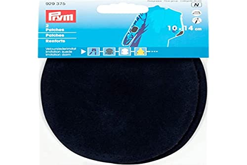 Prym 929375 Renforts Imitation Daim, thermocollant, 10 x 14cm, Bleu Marine