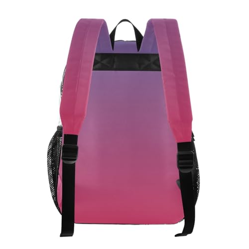 Travel Clear Backpack Floral Boys Backpacks for Girls See through Approved Bag Ombre Violet Cerise Gradient3