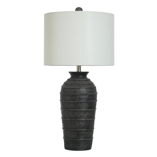 Hampton Bay Low-Profile Outdoor Table Lamp, Black