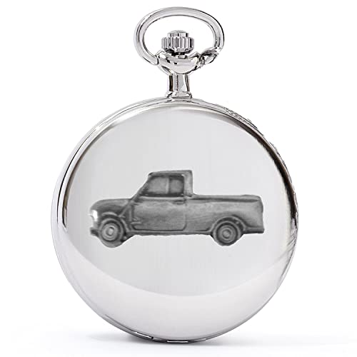 Montre gousset British Pick Up le cadeau idéal en argent poli pour homme