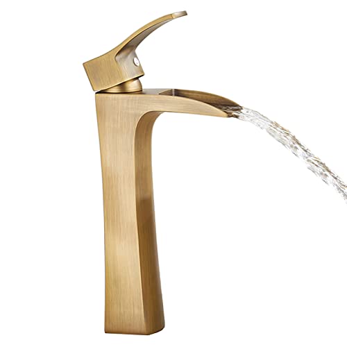 Robinet cascade pour évier éliminant les éclaboussures avec style bronze rétro - 2
