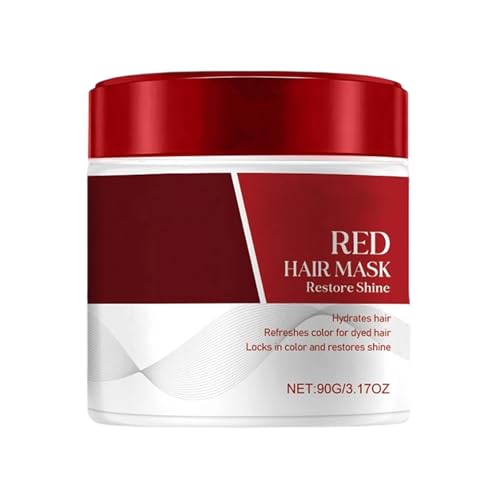 Rote Haarmaske, Farbablagernde Rote Haarmaske, Farbschutz-Conditioner, Repariert Und Verstärkt Rottöne Für Coloriertes Haar, Frischt Farben Und Ton Auf Rote Haarmaske, Farbablagernde Rote Haarmaske, Farbschutz-Conditioner, Repariert Und Verstärkt Rottöne Für Coloriertes Haar, Frischt Farben Und Ton Auf