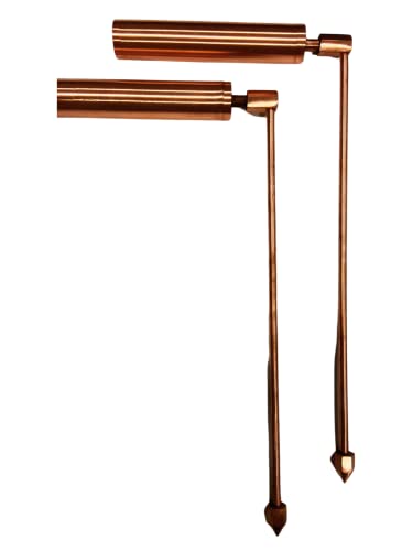 Image of The Spiritual Living Copper Dowsing L Rods Pair for Aura Energy Checker || Vastu || Dowser Master Divining Rods || Dowsing Rods Spiritual || for Water Gold Vastu,33 Cm,9 Cm