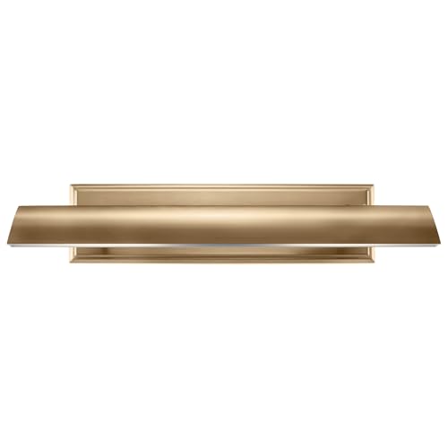 Image of Kichler Carston 2-Light Picture Light, Updated Traditional Light in Champagne Bronze with White Interior, for Framed Art, Mirror or Built-in Shelving (4.75 inch x 24.25 inch), 52686CPZ