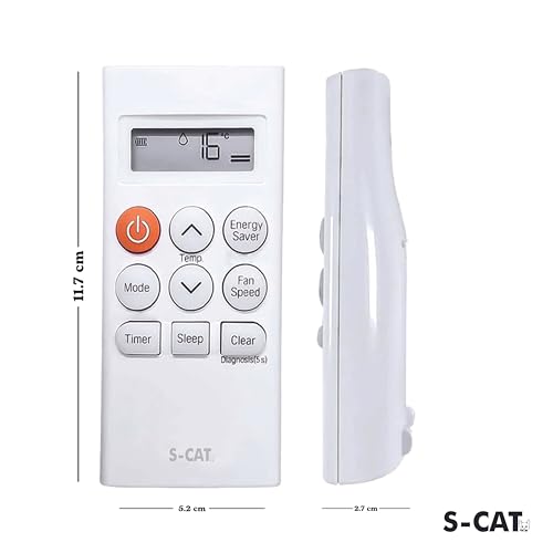 Image of S-CAT Compatible with LG AC Remote Control Model AKB73975614 AKB73975615 (No Backlight) Suitable for 1 1.5 2 Ton Split & Window AC (Model 298)