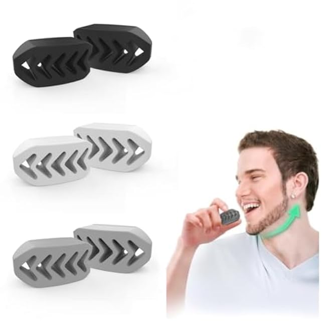 6PCS Jaw Exerciser, Jaw Exerciser for Men & Women, Jaw Shaper, 3 Resistance Levels, Suitable for Beginners, Intermediate and Advanced Users