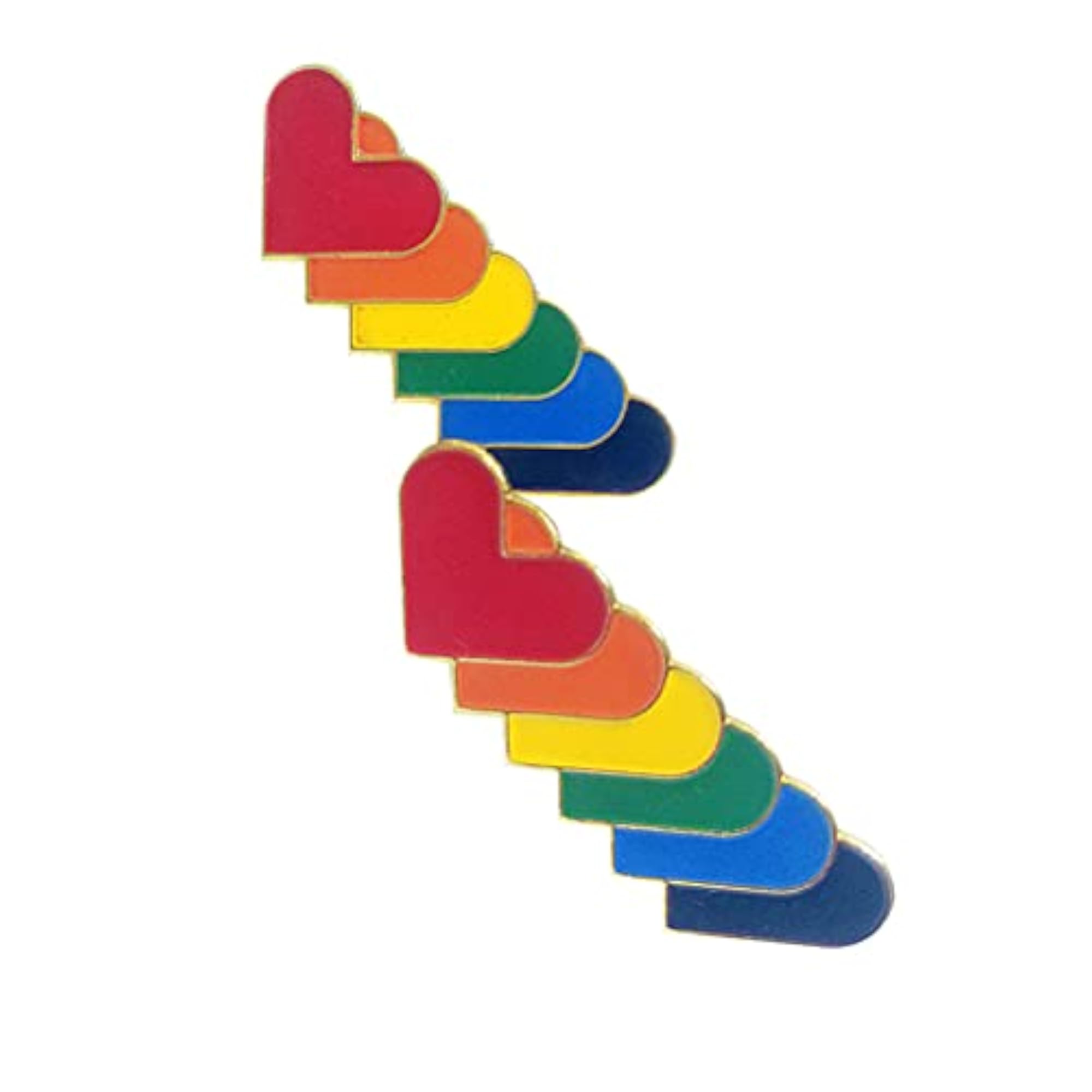 10pcs Rainbow Stripe Shaped Brooches, Elegant Accessories