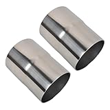 SSN Exhaust Pipe Reducer Component Adapter 2.75 Inch ID to 3.0 Inch OD Polished 304 Stainless Steel Universal ID 2.75' to OD 3.0' Exhaust Pipe Reducer Adapter 4 Inch Length-Pair