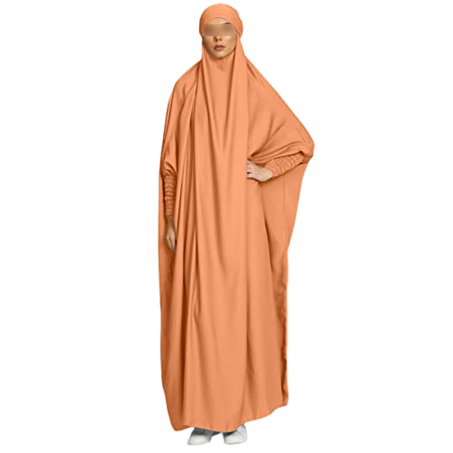Robe de prière avec jilbab à capuche et chemisier à manches longues intégrées