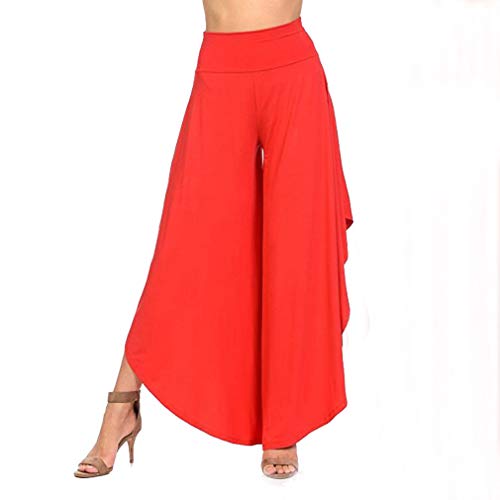 Bebling Pantalon de yoga évasé pour femme -  Rouge - S